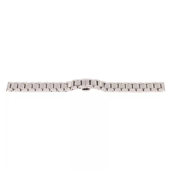 Karóra csat pillangózárral, acél, ezüst színű, 14 mm