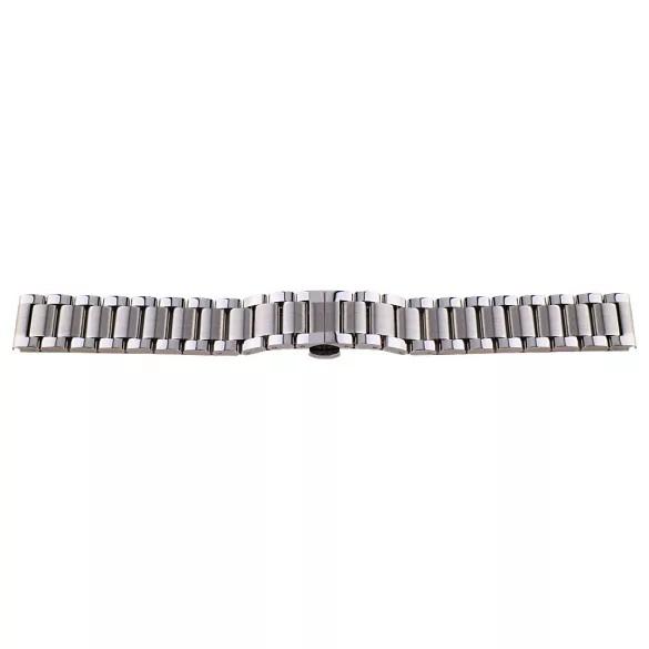 Karóra csat  pillangózárral, acél, ezüst színű, 18mm