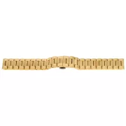 Karóra csat pillangózárral, acél, arany színű, 22 mm