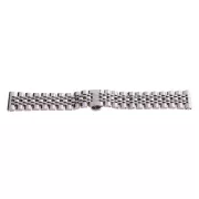 Karóra csat pillangózárral, acél, ezüst színű, 20 mm
