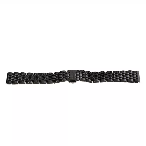 Karóra csat  pillangózárral, acél, fekete színű, 18mm