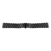 Karóra csat  pillangózárral, acél, fekete színű, 22mm