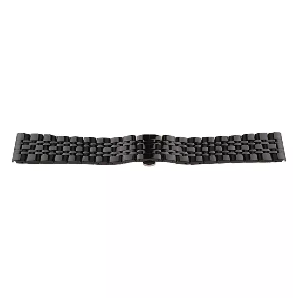 Karóra csat  pillangózárral, acél, fekete színű, 22mm