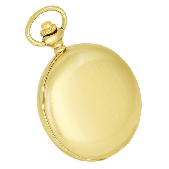 Tiko Time férfi zsebóra, quartz, arany színű fémtok (szálhúzott), arab számos fehér számlap