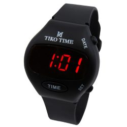 Tiko Time férfi karóra, LED-es, fekete színű