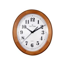   7586-2 Tiko Time ceas de perete din lemn, quartz, culoare nuc