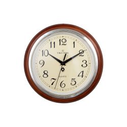   7587-6 Tiko Time ceas de perete din lemn, quartz, culoare nuc