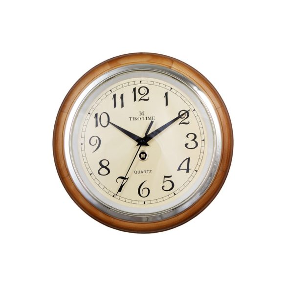 7593-3 Tiko Time ceas de perete din lemn, quartz, culoare stejar