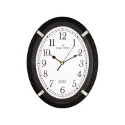   Ceas de perete Tiko Time negru, mecanism quartz silențios (sweep)