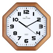   Tiko Time falióra, quartz, bronz színű műanyag tok, fehér színű arab számos számlap, sweep (halk járású)