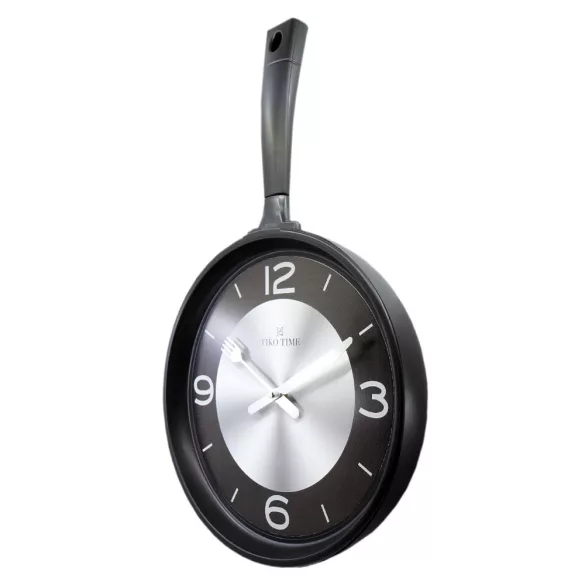 Tiko Time falióra, quartz (fekete serpenyő)