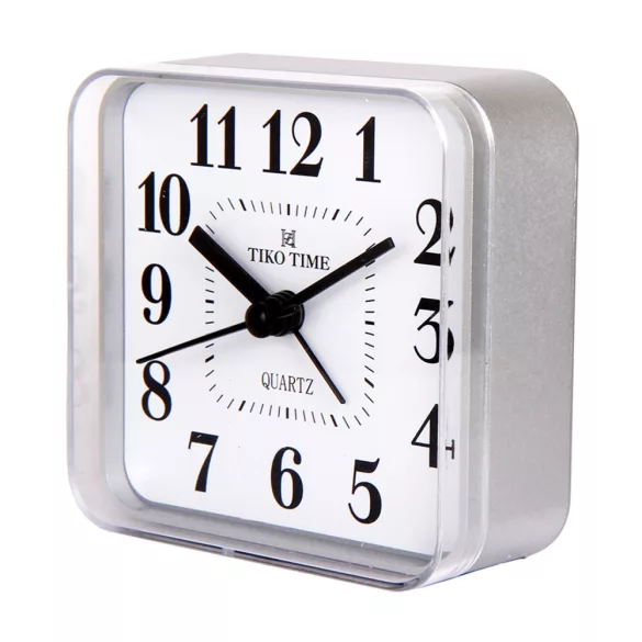 Ceas deșteptător Tiko Time argintiu