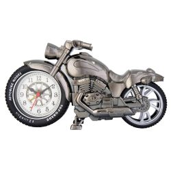   7635-8 ceas deșteptător gri, formă de motocicletă, quartz