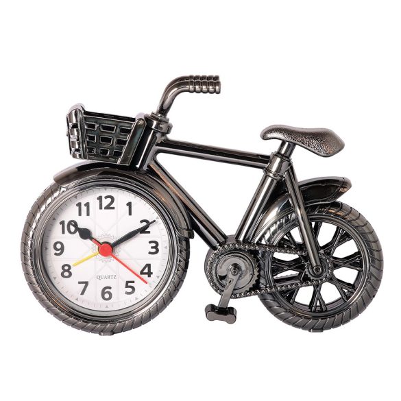 7636-1 ceas deșteptător gri, formă de bicicletă 