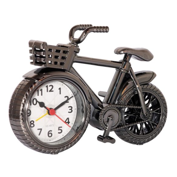 7636-1 ceas deșteptător gri, formă de bicicletă 