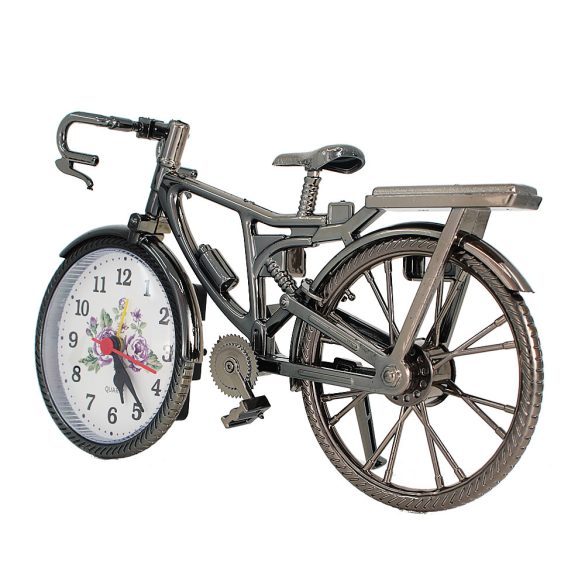 Ceas deșteptător quartz, bicicletă gri