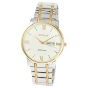 Ceas bărbătesc ASTRON, mecanism quartz, carcasă și brățară bicolor, cadran alb Ceas bărbătesc ASTRON, mecanism quartz, carcasă și brățară bicolor, cadran alb