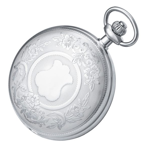 Astron férfi zsebóra, mechanikus, ezüst színű tok, arab számos fehér számlap