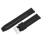   Műanyag okosóra szíj, gyorskioldós, fekete színű, normál hossz, 20mm