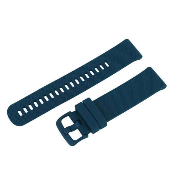 Műanyag okosóra szíj, gyorskioldós, kék színű, normál hossz, 22mm