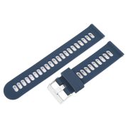   Műanyag okosóra szíj, gyorskioldós, kék/fehér színű, normál hossz, 20mm