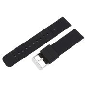   Műanyag okosóra szíj, gyorskioldós, fekete színű, normál hossz, 20mm