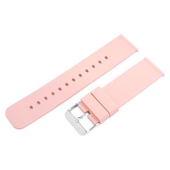 Műanyag okosóra szíj, gyorskioldós, púder színű, normál hossz, 22mm