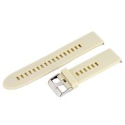   Műanyag okosóra szíj, gyorskioldós, bézs színű, normál hossz, 22 mm