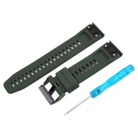 Garmin QuickFit, szilikon, zöld színű, normál hossz, 22 mm