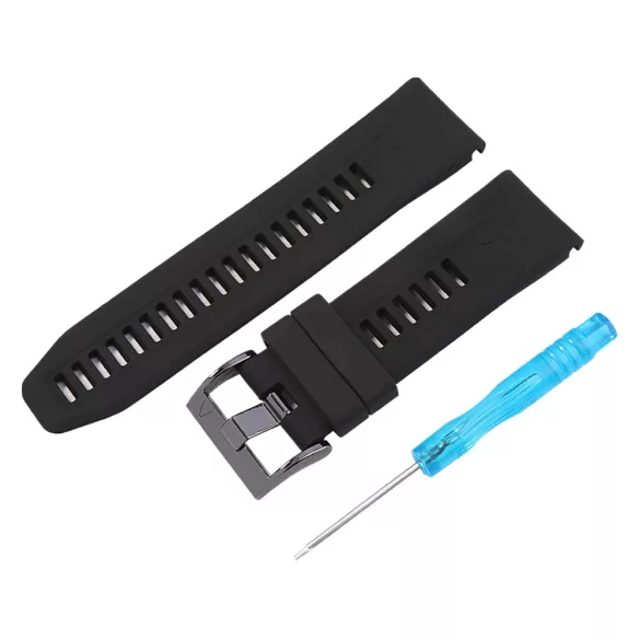 Garmin QuickFit, szilikon, fekete színű, normál hossz, 26 mm