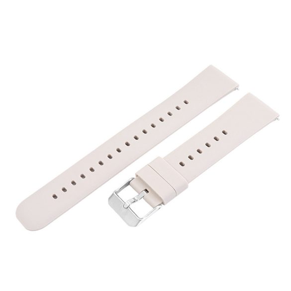 Műanyag okosóra szíj, gyorskioldós, bézs színű, normál hossz, 16 mm