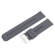   Műanyag okosóra szíj, gyorskioldós, sötét szürke színű, normál hossz, 20 mm