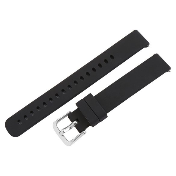 Műanyag okosóra szíj, gyorskioldós, fekete színű, normál hossz, 14 mm