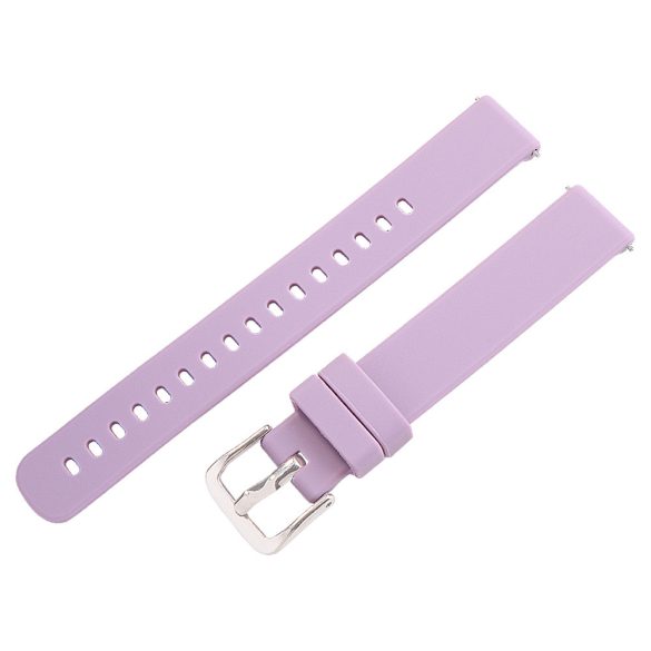 Műanyag okosóra szíj, gyorskioldós, lila színű, normál hossz, 12 mm