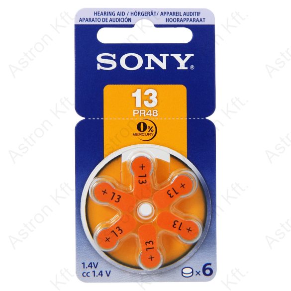 PR13 baterie aparat auditiv, B6/buc (Sony)