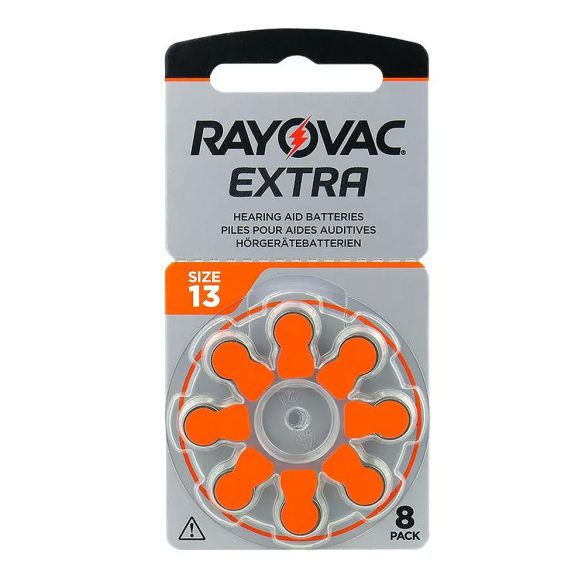V13 Hallókészülék Gombelem, 8db/csomag (Rayovac)
