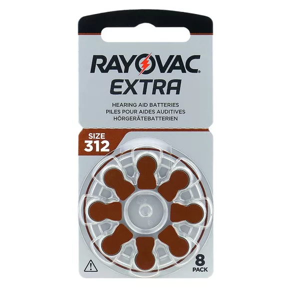 V312 Hallókészülék Gombelem, 8db/csomag (Rayovac)