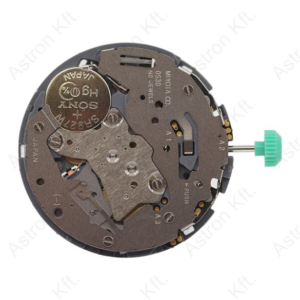 Miyota OS30 mecanism quartz, chronograph, 6 arătătoare