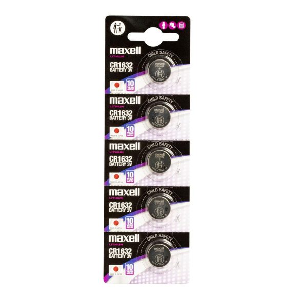 1632 líthium gombelem, 5db/csomag (Maxell)
