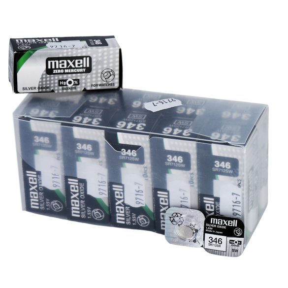 346 (SR712SW) ezüst-oxid gombelem, bl1 (Maxell)