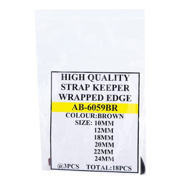 Bőrszíj bújtató, barna színű, 18 db / szett