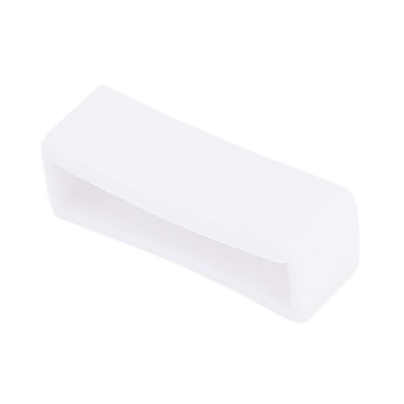 Karóra szíj bújtató szett, műanyag, fehér színű, 16-tól 24 mm-ig, 25 db / szett