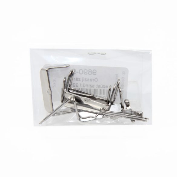 Óraszíj zár, 22mm, ezüst színű, bl5 / db