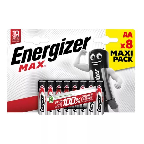 Energizer Max, Alkáli Ceruza Elem, AA 8db/csomag