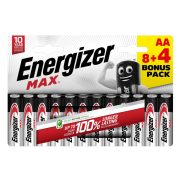 Energizer Max, Alkáli Ceruza Elem, AA 12db/csomag Energizer Max, Alkáli Ceruza Elem, AA 12db/csomag