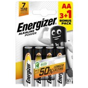 Energizer Power, Alkáli Ceruza Elem, AA 3+1db/csomag Energizer Power, Alkáli Ceruza Elem, AA 3+1db/csomag