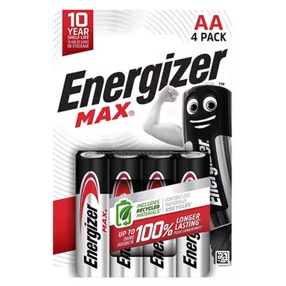 Energizer Max, Alkáli Ceruza Elem, AA 4db/csomag