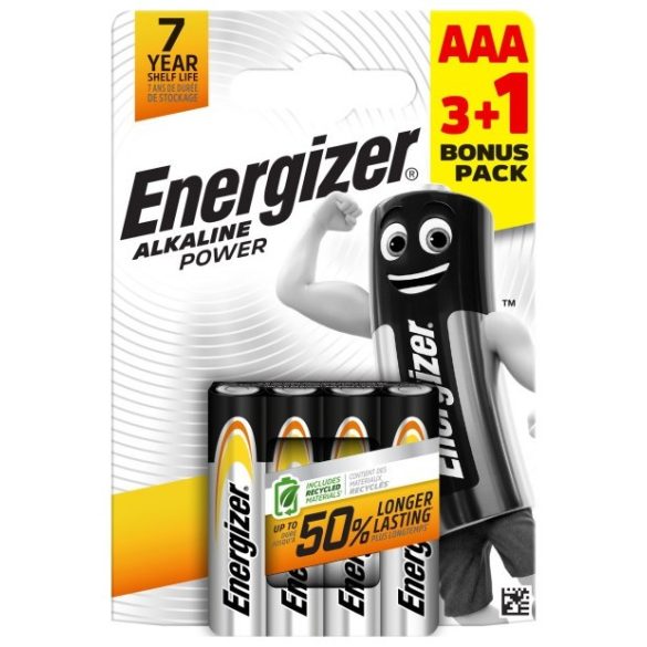Energizer Power, Alkáli Mikro elem, AAA 3+1db/csomag