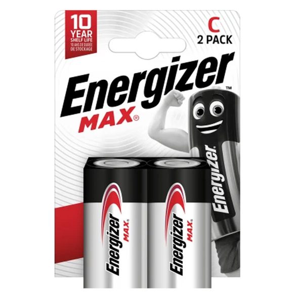 Energizer Max, Alkáli Baby Elem, C 2db/csomag