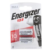 Energizer, lítium fotóelem, CR123A, 2db/csomag Energizer, lítium fotóelem, CR123A, 2db/csomag